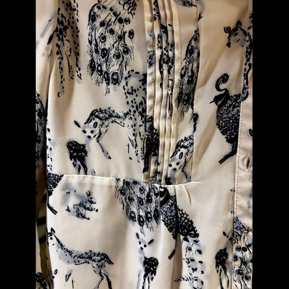 ANTHROPOLOGIE - XL - Maeve Fauna Animal Print Long Sleeve Tunic - Picture 5 of 6
